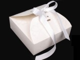 Geschenkbox aus Papier mit Schleife und Glitter - 5 St./Packung Boxen, Säckchen