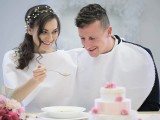Hochzeit Lätzchen mit Klöppelspitze 