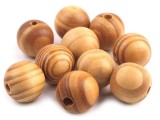 Holzperlen rund Wurzelholz 20 mm - 10 St. Perlen,Einfädelmaterial