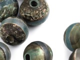   Mineral Perlen Tibetischer Achat gestreift - 15 St./Packung Mineral, echte Perlen
