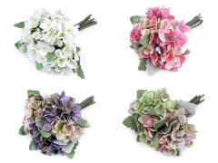 Künstliche Hortensie Strauß Blumen, Federn