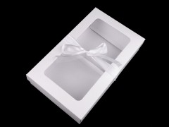 Papierbox mit Fenster und Band - 5 St./Packung Geschenke einpacken