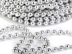 Perlenkette Deko 25 m - Silber Perlen,Einfädelmaterial
