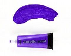 Acrylfarbe - Lila Farbe, Pinsel