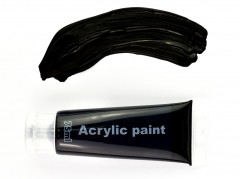 Acrylfarbe - Schwarz Farbe, Pinsel