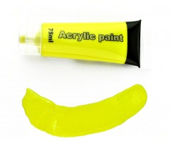 Acrylfarbe - Gelb Farbe, Pinsel