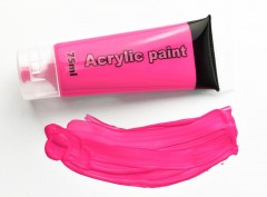 Acrylfarbe - Pink Farbe, Pinsel