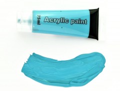 Acrylfarbe - Türkis Farbe, Pinsel