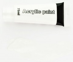 Acrylfarbe - Weiß Farbe, Pinsel
