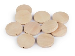      Holzperlen eben natur - 10 St./Packung Perlen,Einfädelmaterial