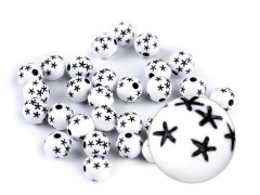 Kunststoffperlen mit Sternen - 75 St./Packung Perlen,Einfädelmaterial