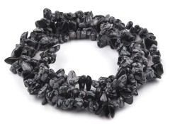 Splitterkette Obsidian auf Nylonfaden - 85 cm 