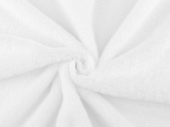 Dekoratives Kunstfell - Weiß Samt, Fleece, Microplüsch