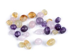 Synthetic Mineral Beads Agate, Rose Quartz, Amethyst, Citrine, irregular shapes Mineral, echte Perlen