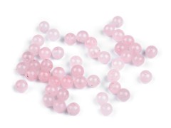 Mineralperlen Rosenquarz - 46 St./Packung Mineral, echte Perlen