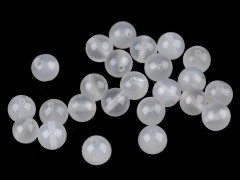 Mineralperlen Achat weiß - 10 St./Packung Mineral, echte Perlen