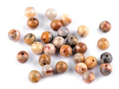   Mineralperlen Achat gelb - 10 St./Packung Mineral, echte Perlen
