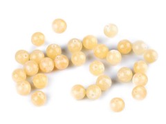 Mineralperlen Jadeit gelb  - 16 St./Packung Perlen,Einfädelmaterial