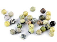 Mineralperlen Jaspis gelb  - 10 St./Packung Mineral, echte Perlen