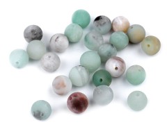 Amazonit matt synthetisches Mineral - 10 St./Packung Mineral, echte Perlen