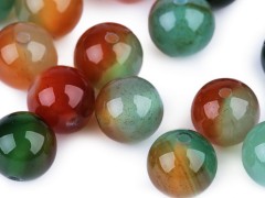 Mineralperlen Achat multicolor, nachgefärbt - 10 St./Packung Perlen,Einfädelmaterial
