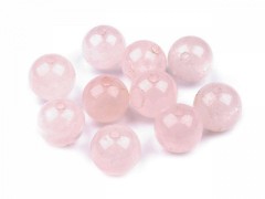 Mineralperlen Rosenquarz - 38 St./Packung Perlen,Einfädelmaterial
