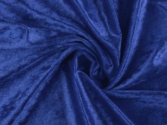 Elastischer Samt glänzend - Königsblau Samt, Fleece, Microplüsch