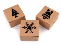   Christmas Paper Box Natural - 10 St./Packung Boxen, Säckchen