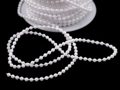            Perlenkette 3 mm schneeweiß - 3 Meter Christbaumschmuck