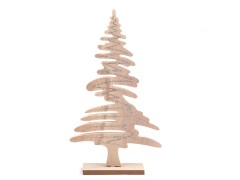      Weihnachtsbaum aus Holz mit Glitzer - 26,5 cm Dekorationen