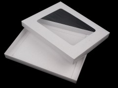 Geschenkbox aus Papier mit Fenster Boxen, Säckchen