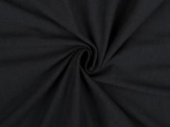 Strickstoff aus Baumwolle einfarbig - Schwarz 