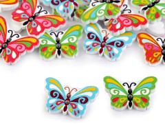 Holzknöpfe dekorativ Schmetterling - 50 St./Packung Knöpfe, Verschlüsse