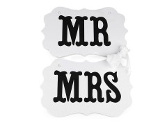 Hochzeitsschilder MR und MRS zum Aufhängen 