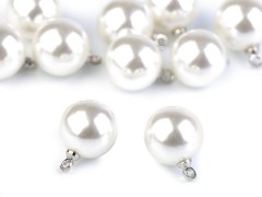 Perle mit Öse Perlen-Knopf - 5 St./Packung 