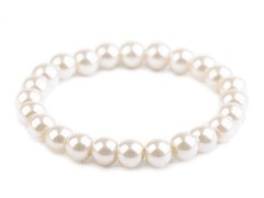 Perlenarmband - Ecru Armbänder, Ringe