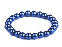 Perlenarmband - Blau Armbänder, Ringe