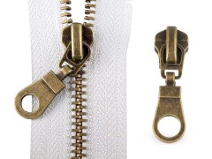 Schieber Zipper zu Metall Messing Reißverschlüssen - 10 St./Packung 