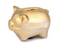 Goldenes Sparschwein für Glück Zierstück,Figur
