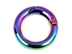 Karabiner Ring Regenbogen - 18 mm Kurzwaren aus Metall
