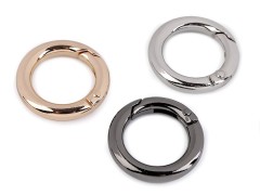 Karabiner Ring für Handtaschen - 18 mm Metall, Magnete