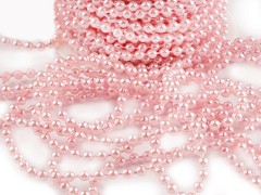 Perlenkette Deko 24 m - Rosa Perlen,Einfädelmaterial