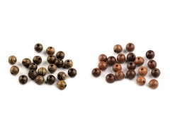Holzperlen 6 mm - 30 St./Packung Perlen,Einfädelmaterial
