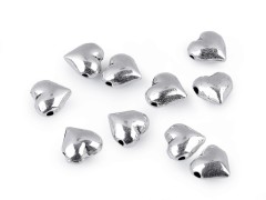 Metallperle Herz - 10 St./packung Perlen,Einfädelmaterial