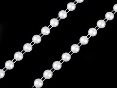 Perlenkette Deko - Halbperlen - 3 Meter Bänder,Borten