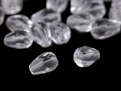 Glasperlen geschliffen Tropfen - 20 gr. Perlen,Einfädelmaterial