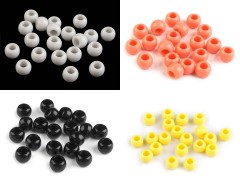    Großlochperlen Kunststoff  - 50 St./Packung Perlen,Einfädelmaterial