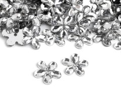Blumen-Perlen Kunststoff zum Annähen - 100 St./Packung Verzierung zum Aufkleben, Aufnähen
