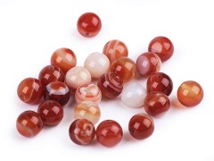 Mineralperlen Achat rot - 12 St./Packung Perlen,Einfädelmaterial