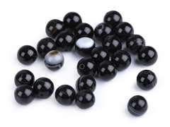Mineralperlen Achat schwarz - 10 St./Packung Perlen,Einfädelmaterial